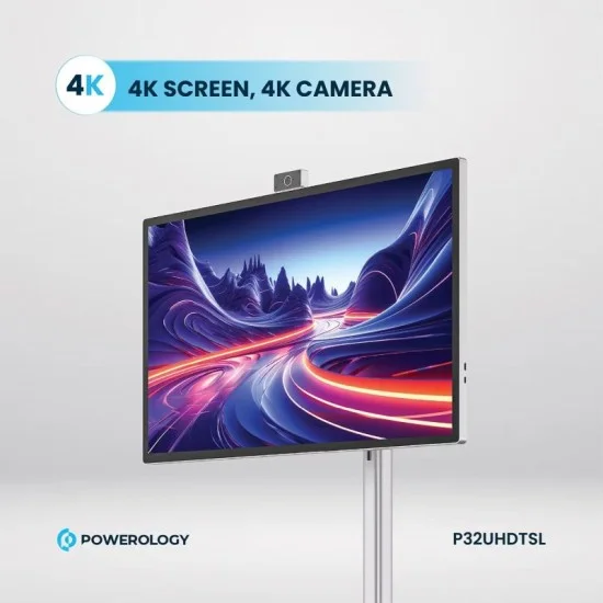 Powerology Android 32&rdquo; Uhd 60Hz Tablet With Stand - Silver